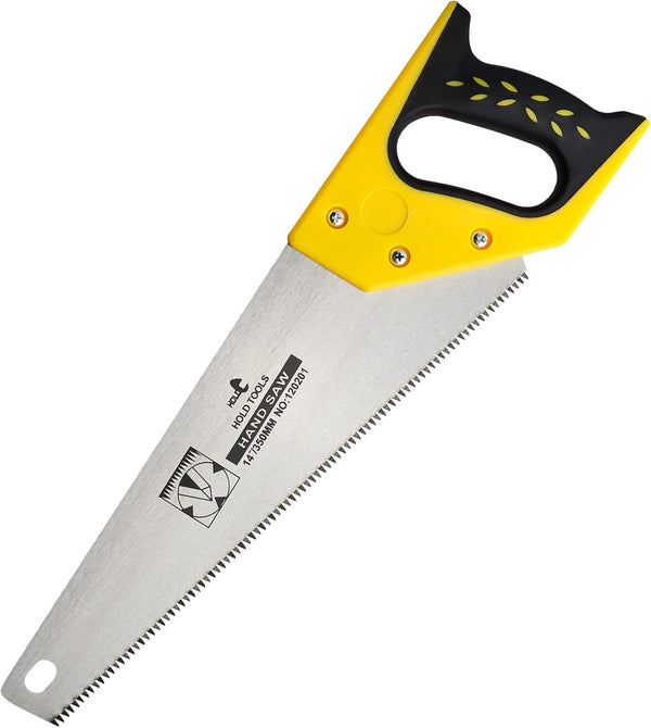 DOWELL 14 in Hand Saw, 11 TPI Fine Cuts Wood Saw for Sawing, Trimming, Gardening, Sharp Blade