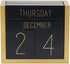 Juegoal Wooden Perpetual Calendar, Daily Block Calendar Office Desk Accessories (Black)