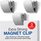 Extra Strong Magnetic Binder Clips, Set of 3 Large Silver Clips for Office and Home Use