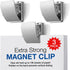 Extra Strong Magnetic Binder Clips, Set of 3 Large Silver Clips for Office and Home Use