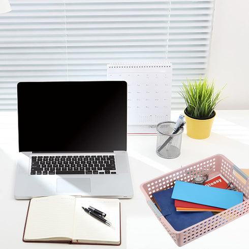 Turn in Trays Classroom, 4Pcs Paper Trays for Classroom, Book Baskets for Library, Office, Home