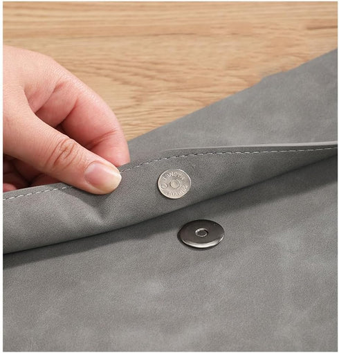 Leather File Organizer, Waterproof Ultra-Thin PU Leather A4 Envelope Folder, Expandable Briefcase Organizer