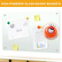 H-Qprobd White Board 24”x18“ Magnetic Dry Erase Boards, Frameless Glass Whiteboard for Wall, Includes 12 Magnets