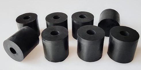 Multi Purpose Rubber Spacer 1 3/16 Inch OD x 3/8 Inch ID x 1 3/16 Inch Thickness Rubber Bushing Anti Vibration Spacer Black Round Neoprene Rubber Washers for Home and Car Accessories (8)