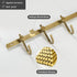 WINCASE Brass Towel Hook Rack - Brushed Brass Wall Hook Rack with 4 Hooks, Antique Brass Rustic Wall Mounted