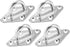 uxcell 316 Stainless Steel 8mm Thick Ring Sail Shade Diamond Pad Eye, 4pcs