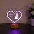 Customizable Color Change LED Sign with Premium USA Made Acrylic Personalized Wedding Design with Illuminated Light Up