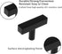 6 Pack Square T Bar Single Hole Knobs, Kitchen Cabinet Knobs, Cabinet Pull Drawer Handles Stainless Steel Modern