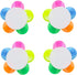 Pomeat Flower Shape Fluorescent Watercolor Pen, Petals Highlighters, 4 Pack