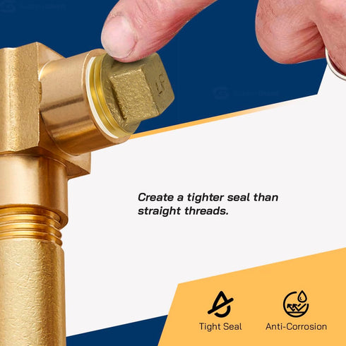 CSTQ0018 1/8-Inch Male National Taper Threads Solid Plug, Lead-Free Brass Pipe Fitting, 25