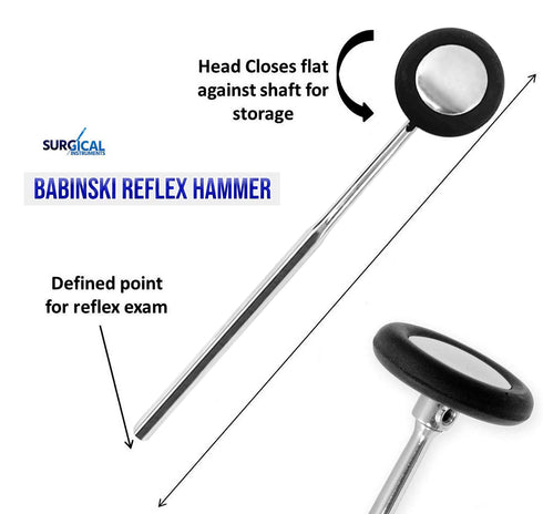SURGICAL ONLINE 5 pcs Diagnostic Kit, Neuro Percussion Berliner Reflex Taylor Buck Hammer