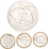Garneck Replacement Glass Globe for Outdoor LED Solar Lights - Round Ball Garden Light Shade in Elegant Gold - Ideal