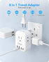 LENCENT US to UK Ireland Travel Plug Adapter, Type G Grounded Converter with 4 USB Chargers for USA to Dubai