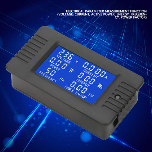 Oumefar PZEM-022 LCD Digital Display Power Energy Panel, Digital AC KWh Tester Volt Amp Meter