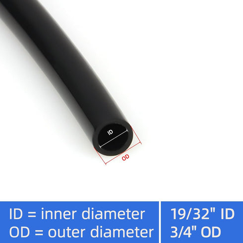 10ft 9/16" 3/4" Silicone Tube, Length Pure Food Grade Silicone Tubing, High Temp Flexible Hose for Home Brewing, Wine