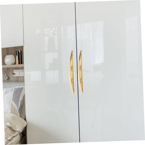 VALICLUD Brass Double Hole Drawer Handles Decorative Pull Knobs for Cabinets Wardrobes Shoe Cabinets Bedside Tables