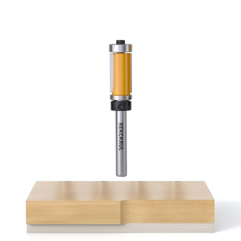 Top and Bottom Bearing Flush Trim Router Bits, 1/4 Inch Shank, 1/2"