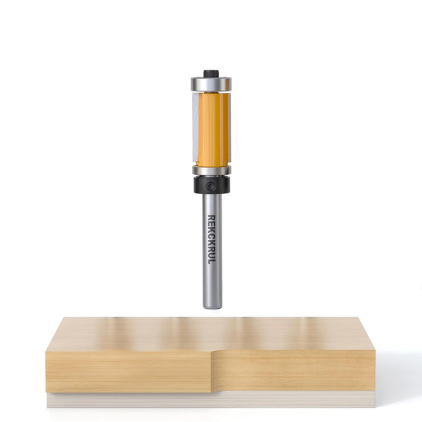 Top and Bottom Bearing Flush Trim Router Bits, 1/4 Inch Shank, 1/2"