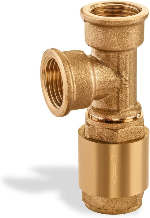 One Way Check Valve 1/2" Female Float Brass Backflow Preventer for Plumbing Water Boiler Heating System