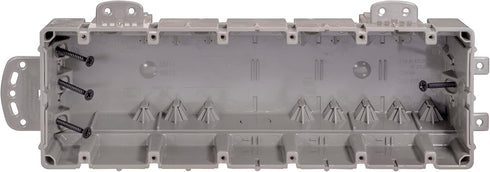 Southwire MSBMMT6G 6-Gang Multi-Mount Electrical Box, Heavy Duty with Adjustable Depth, Gray, 42lb Screws Included