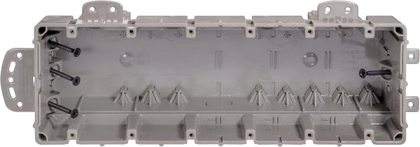 Southwire MSBMMT6G 6-Gang Multi-Mount Electrical Box, Heavy Duty with Adjustable Depth, Gray, 42lb Screws Included