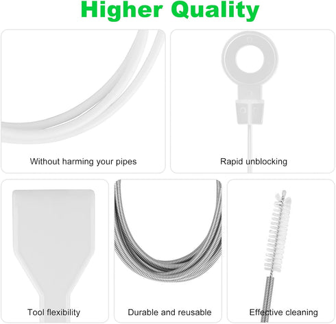 BZTT 8 PCS Refrigerator Drain Cleaning Tool - Fridge Water Line Cleaner Kit with Long Tube Brush Cleaner, Water