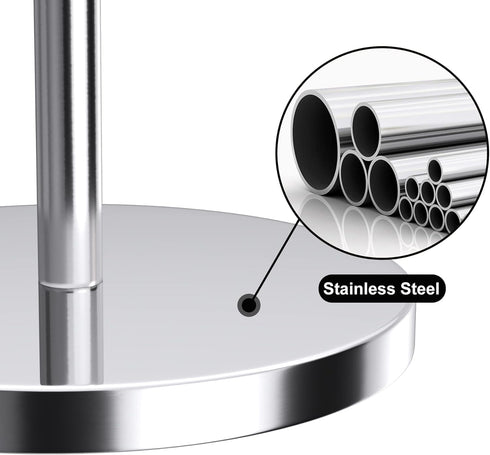 Toilet Paper Holder Stand, Free-Standing Stainless Steel Storage for Bathroom and Toilet Spare Rolls