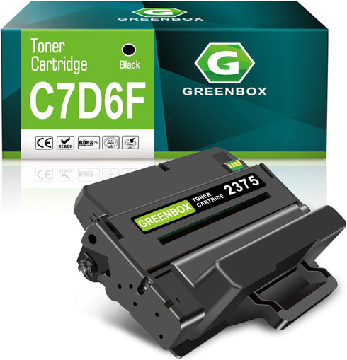 GREENBOX Compatible b2375DNF High Yield Toner Cartridge for Dell C7D6F B2375DNF 2375DNF Printer (Black)