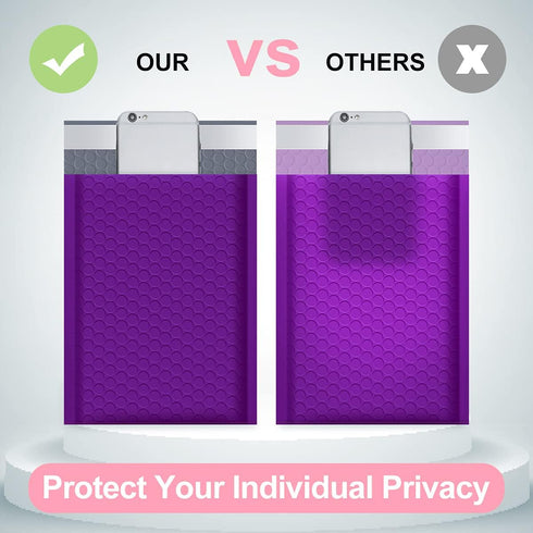 UCGOU Bubble Mailers 6x10 Inch Purple, 25 Pack Poly Padded Envelopes for Small Business Mailing