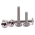 M4-0.7 x 35mm Truss Head Machine Screws, 304 Stainless Steel 18-8, Phillips Drive, Mushroom Head, Full Coarse Thread