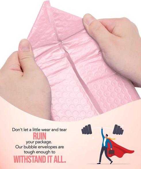 GSSUSA Bubble Mailers 6x10 Inches Padded Envelopes 50 Pack, Usable Size 6x9" Self Seal Package Mail Packing Business