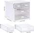 Desk Organizer with Drawer, Office Storage Box with 4 Acrylic Drawers for Desktop, Dressing Table, Home
