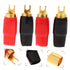 2 Pairs Speaker Wire Connector, Spade Terminal Copper Spade Wire Connectors for Automotive Electrical Wire
