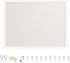OWLKELA 12"x16" Bulletin Board with Linen, White Wood Style Frame, Ideal for School, Home & Office with 10 Pushpins