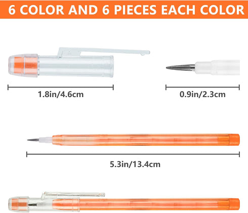 Kolewo4ever 36pcs HB Translucent Pencil Multipoint Pencil Multicolor Non- Sharpening Stackable Pencils Pop Up Plastic Pencil with Eraser Top for Kids, Students, Teachers, Office Staff by Kolewo4ever