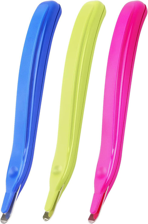 ZZTX 3 PCS Professional Magnetic Staple Remover, Puller Staples Removal Tool for School Office Home (Blue, Rose, Green)