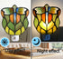 Anniversary.DYM9013 Stained Glass Dragonfly Night Light, Suitable for Bedroom, Corridor, Bathroom, Children's Room,This