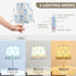 3 ALAZA Table Lamp Blue Bows White Bedside Lamp for Bedroom LED Nightstand Desk Lamp with USB Port, Way Temperatures