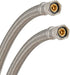 Eastman 16 Inch Flexible Faucet Connector Supply Line, Stainless Steel Braided Hose, 3/8 Inch Compression Outlet x 3/8 Inch Compression Inlet Connection, 48074 by Eastman