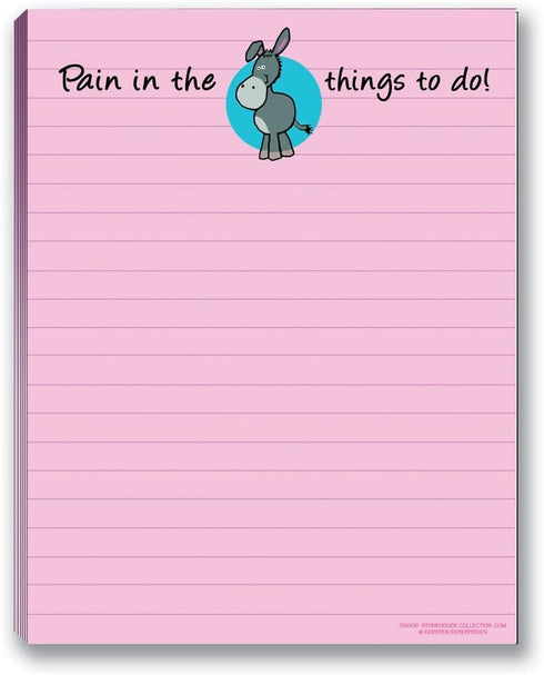 Stonehouse Collection 4 Funny Notepad Assorted Pack - Great Gift Set - 4.25 x 5.5in, 50 Sheets Per Pad
