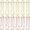 LUOZZY 40pcs Metal Arrow Shaped Paper Clips, Colorful Clips for Home, Office, School - Rose Gold + Gold