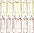 LUOZZY 40pcs Metal Arrow Shaped Paper Clips, Colorful Clips for Home, Office, School - Rose Gold + Gold