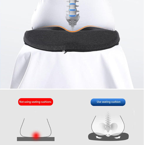 Luqeeg Memory Foam Cushion for Office Chair, Non Slip Comfort Pressure Relief Memory Foam Orthopedic Seat Cushion