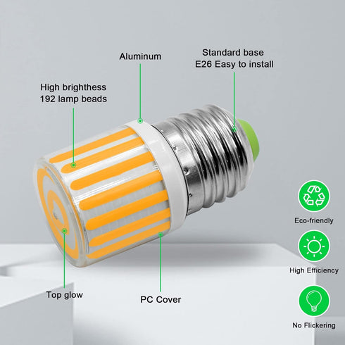 E26 Refrigerator Light Bulb, 7W 60W Equivalent, 800 Lumen 3000K Warm White, Energy Saving LED Light Bulb, AC100-265V