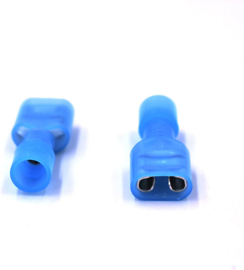 100pcs Female Fully Insulated Wire Crimp Terminal Nylon Quick Connectors - Wiring Spade (Female)