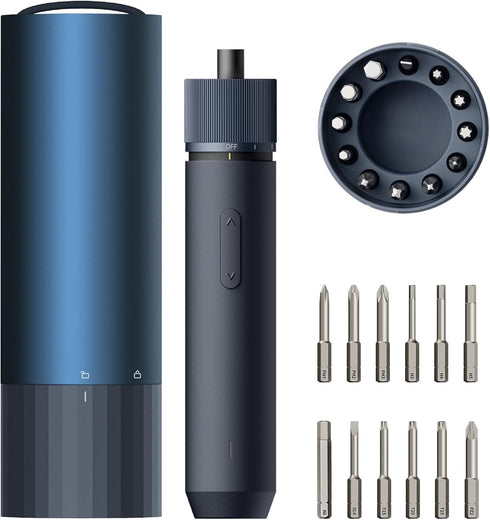 HOTO Electric Screwdriver Rechargeable, 3.6V Cordless Screwdriver Set USB-C, 1/4'' Hex Bits,