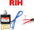 PNEUMATIC 1/4 Inch Electric Solenoid Valve 2 Way Brass 12V/24V/110V Normally Closed Water Liquid Air Control 2W025-08