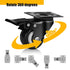 2" Caster Wheels, Set of 4 Heavy Duty Silent Locking Casters with Polyurethane (PU) Wheels, Swivel Plate for Cart,
