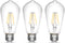 LED Edison Bulb 4W, Antique 40W Vintage E26 Light Bulb, Non-Dimmable, 450 Lumens, 5500K Cold White, 3 Pack
