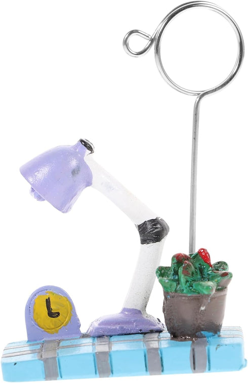 Microlandschaft Memo Clip Photo Holder Stand Unique Table Lamp for Notes and